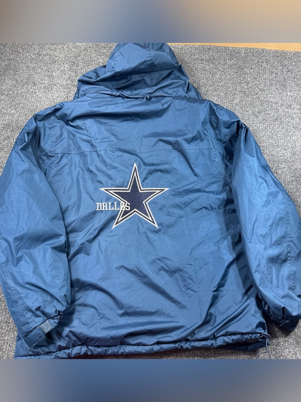 Dallas Cowboys Jacket XL Mens Blue n40 Gear Fleece Lined Coat Vintage